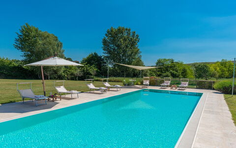 Alborata 10: Blue, Swimming Pool, Resort, Outdoor Furniture, Shade, Garden, Eco Hotel, Landscaping, Chair, Sunlounger
