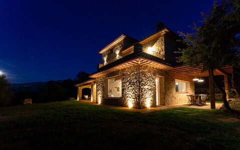 Amandula 6: Building, House, Night, Home, Architecture, Cottage, Landscape, Roof, Estate, Farmhouse