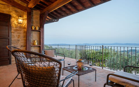 Antiche Pietre 10: Furniture, Chair, Balcony, Outdoor Furniture, Kitchen & Dining Room Table, Houseplant, Shade, Eco Hotel, Resort, Hardwood