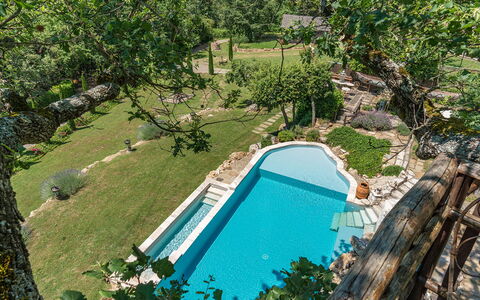 Borgo Paradiso 4+2: Swimming Pool, Garden, Leisure, Shade, Estate, Resort, Landscaping, Backyard, Water Feature, Flagstone