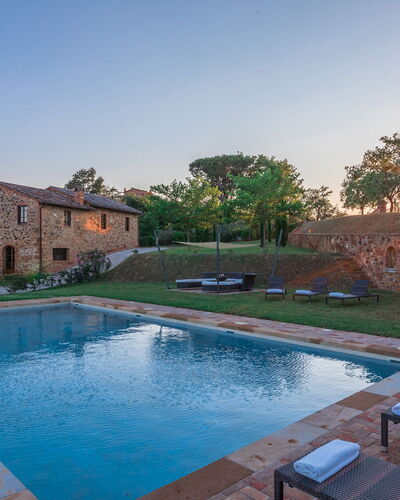 Bossoncina 8+1: Blue, Swimming Pool, Architecture, Estate, Farmhouse, Hacienda, Villa, Mansion, Landscaping, Water Feature