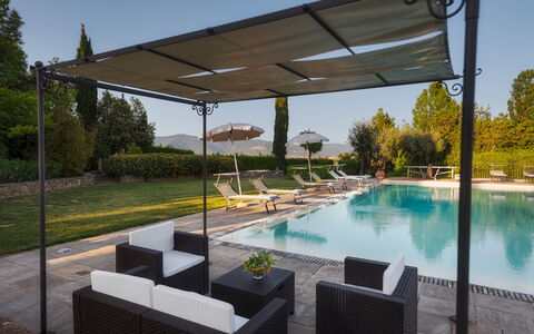 Casale dei Girasoli 14: Swimming Pool, Outdoor Furniture, Furniture, Shade, Resort, Canopy, Chair, Outdoor Structure, Eco Hotel, Umbrella
