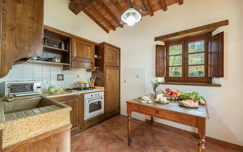 Casale Cinque Valli 8: Furniture, Interior Design, Flooring, Cabinetry, Home, Ceiling, Floor, Kitchen, Countertop, Room