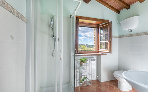 Casale Cinque Valli 8: Interior Design, Ceiling, Plumbing Fixture, Room, Plumbing, Tap, Houseplant, Sink