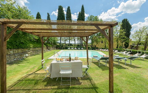 Poggerello 10: Outdoor Furniture, Garden, Swimming Pool, Furniture, Shade, Resort, Eco Hotel, Outdoor Structure, Backyard, Patio