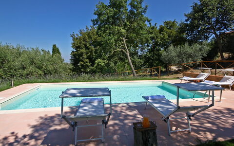 Monterzi 4: Swimming Pool, Furniture, Outdoor Furniture, Garden, Shade, Backyard, Outdoor Table, Estate, Yard, Landscaping