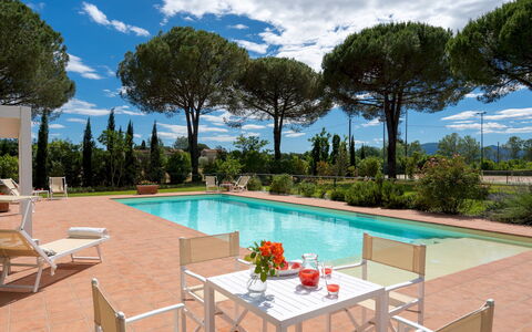 Villa Elisa 16: Garden, Resort, Shade, Swimming Pool, Landscaping, Eco Hotel, Outdoor Furniture, Yard, Villa, Hacienda