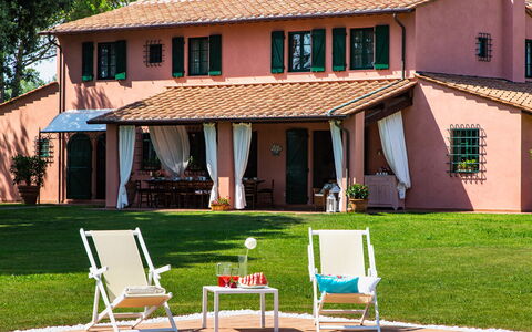 Villa Elisa 16: Home, Garden, Estate, Farmhouse, Lawn, Cottage, Outdoor Furniture, Shade, Yard, Porch
