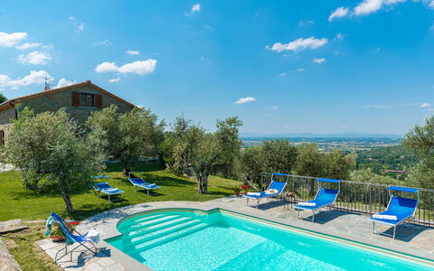Villa Fabi 6+2: Blue, Estate, Cottage, Swimming Pool, Farmhouse, Villa, Yard, Lawn, Backyard, Landscaping