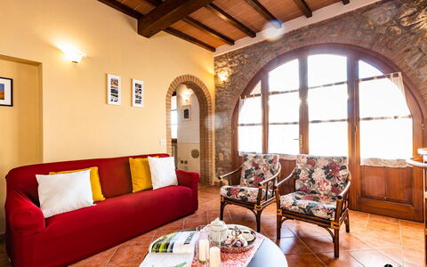 Il Poggiarellino 14: Furniture, Interior Design, Wall, Couch, Flooring, Ceiling, Room, Floor, Home, Living Room