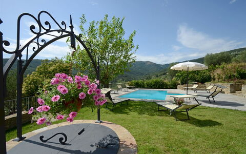 Torre la Ripa 8: Mountainous Landforms, Mountain, Hill, Swimming Pool, Outdoor Furniture, Mountain Range, Furniture, Ridge, Hill Station, Valley