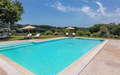 Casale Piattini 10: Swimming Pool, Blue, Water, Resort, Water Feature, Thermae, Eco Hotel, Garden, Landscaping, Shade