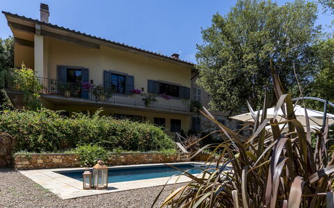 Villa Rinaldi 6: House, Residential Area, Shrub, Home, Garden, Shade, Backyard, Estate, Landscaping