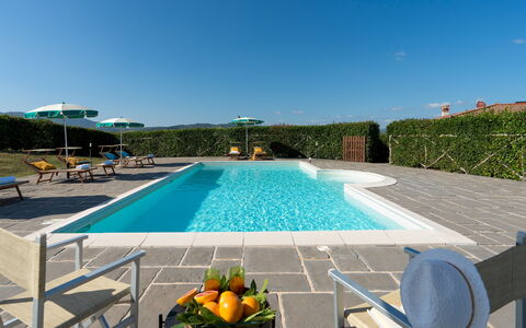 Villa Il Magnifico 10: Swimming Pool, Outdoor Furniture, Resort, Chair, Eco Hotel, Shade, Landscaping, Flowerpot, Outdoor Table, Houseplant