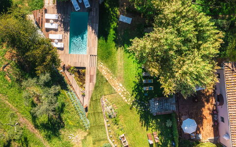 La Dama del Bosco 8+3: Garden, Eco Hotel, Backyard, Cottage, Estate, Landscaping, Swimming Pool, Hardwood, Yard, Wood Stain