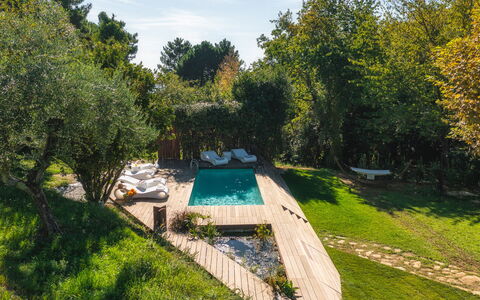 La Dama del Bosco 8+3: Garden, Swimming Pool, Leisure, Backyard, Shade, Eco Hotel, Landscaping, Lawn, Estate, Yard