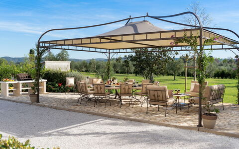 La Buganvilla 14: Gazebo, Furniture, Garden, Canopy, Pavilion, Shade, Outdoor Structure, Outdoor Furniture, Outdoor Table, Patio