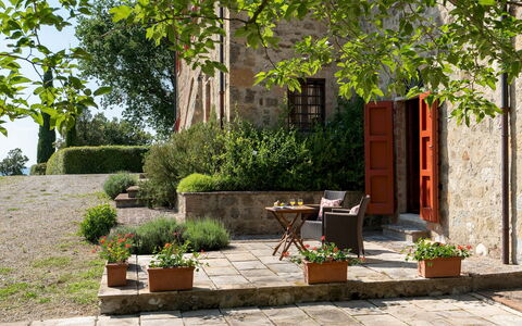 Cosciano 12: Wall, Furniture, Flowerpot, Garden, Chair, Brick, Flagstone, Houseplant, Stone Wall