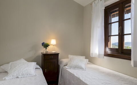 Villa Loredana 12: Furniture, Interior Design, Bedroom, Bed, Floor, Flooring, Room, Bed Sheet, Bedding, Ceiling