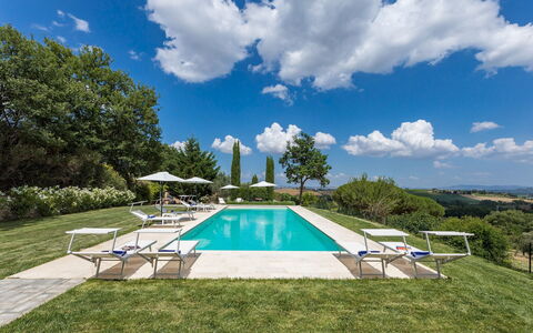 Villa Pianello 10: Swimming Pool, Garden, Lawn, Landscaping, Estate, Outdoor Furniture, Villa, Park, Resort, Farmhouse