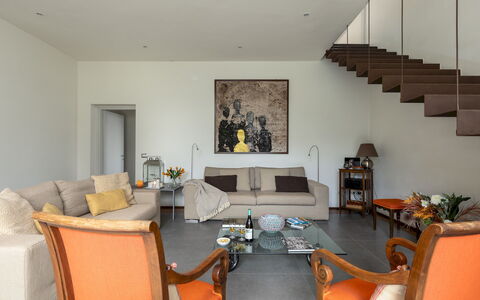 La Casetta 12: Furniture, Interior Design, Flooring, Floor, Couch, Wall, Wood, Ceiling, Living Room, Room