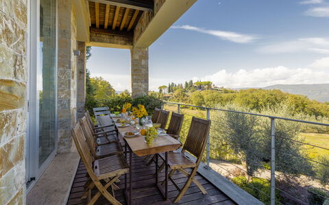 Brightline Villa 8: Furniture, Chair, Kitchen & Dining Room Table, Porch, Outdoor Furniture, Outdoor Table, Eco Hotel, Landscaping, Balcony, Hardwood