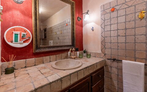 Colle Calzolaro 8: Wall, Flooring, Interior Design, Bathroom Sink, Plumbing Fixture, Floor, Bathroom, Ceiling, Lighting, Sink