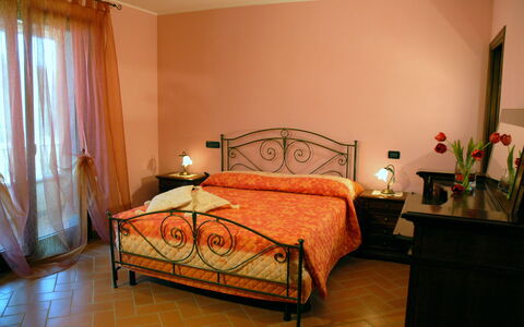Villa Saida: Bedroom, Bed, Furniture, Room, Bed Sheet, Bed Frame, Property, Bedding, Interior Design, Floor