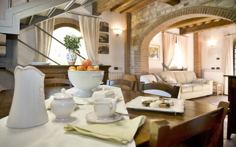 La Capinera: Interior Design, Room, Property, Building, Living Room, Furniture, Ceiling, Architecture, Table, Home