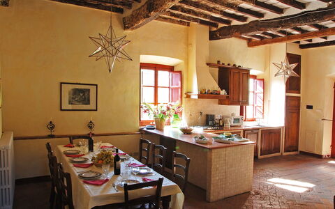 La Loggia 13: Room, Property, Ceiling, Building, Interior Design, Dining Room, Furniture, House, Table, Wall