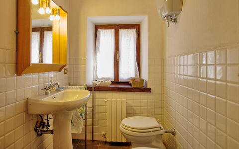 Casale Giulio: Bathroom, Room, Property, Interior Design, Tile, Wall, Building, Real Estate, Floor, House