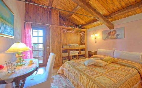 Villa Margherita: Bedroom, Room, Bed, Furniture, Property, Building, Interior Design, Ceiling, Bed Sheet, Bed Frame