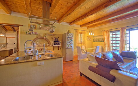 Villa Margherita: Room, Property, Building, Furniture, Interior Design, Living Room, Beam, Ceiling, House, Floor
