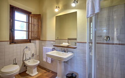Fornacino 1: Mirror, Tap, Plumbing Fixture, Sink, Property, Bathroom Sink, Bathroom, Purple, Interior Design, Wood