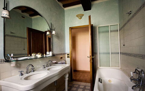 Sanguineto: Bathroom, Room, Property, Sink, Interior Design, Tile, Building, Tap, Architecture, Wall