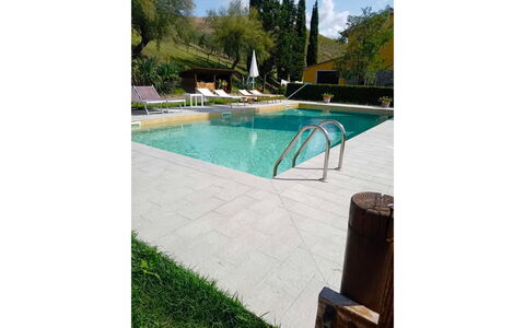 Villa Alabastro: Swimming Pool, Flooring, Flagstone, Composite Material, Shade, Garden, Tile, Water Feature, Concrete, Outdoor Furniture