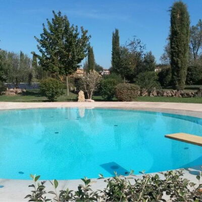 Pieve di Sant Ippolito: Water, Sky, Plant, Property, Swimming Pool, Nature, Azure, Tree, Body Of Water, Shade