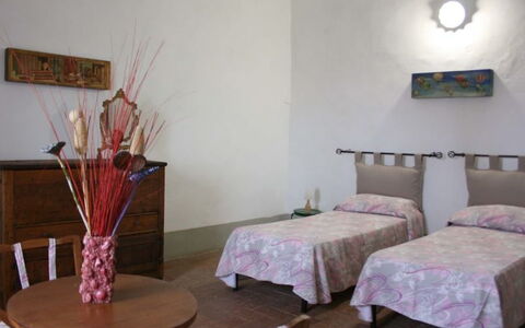 Casa Rossa: Room, Furniture, Property, Bedroom, Bed, Interior Design, Table, Floor, House, Building