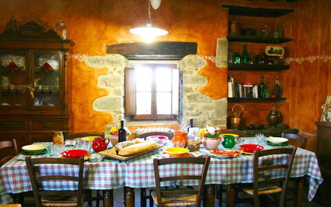 Torre di Vignale: Room, Furniture, Dining Room, Property, Table, Building, Interior Design, House, Kitchen & Dining Room Table, Home