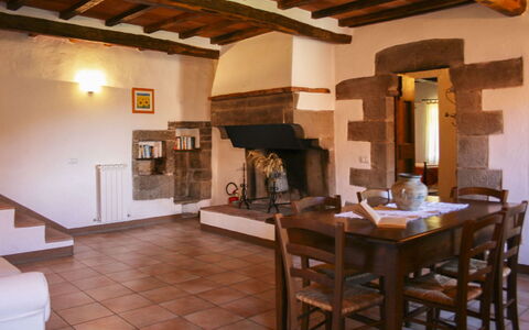 Borgo Antico: Flooring, Furniture, Room, Hardwood, Brick, Hearth, Shelving, Wood Stain, Chair, Shelf