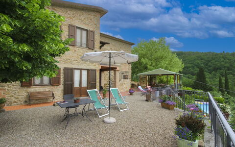 Agriturismo Arcobaleno: Furniture, Outdoor Furniture, Chair, Cottage, Garden, Yard, Umbrella, Farmhouse, Outdoor Table, Landscaping