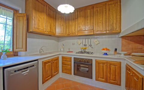 Villa Crispinino: Countertop, Cabinetry, Kitchen, Room, Property, Furniture, Building, Interior Design, Floor, Home