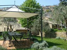 Large garden with gazebo and bbq