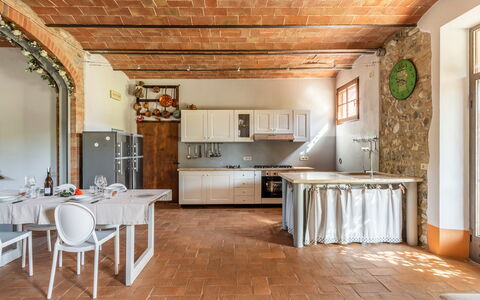 Villa Castiglione: Furniture, Interior Design, Flooring, Wall, Wood, Floor, Ceiling, Kitchen, Lighting, Room