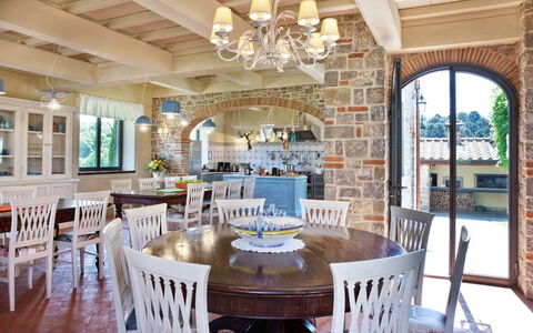 Villa Sant' Angelo: Property, Building, Room, Furniture, Real Estate, Interior Design, Home, Estate, Dining Room, House