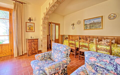 Casale Ambra: Room, Property, Furniture, Building, House, Real Estate, Interior Design, Home, Living Room, Table