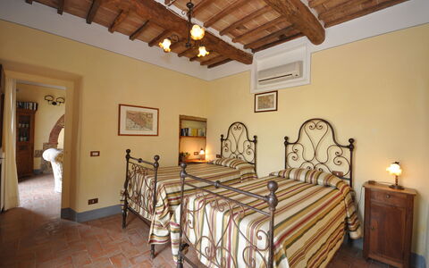 Villa Gaeta: Room, Bedroom, Property, Bed, Furniture, Building, Ceiling, Bed Frame, Bed Sheet, Interior Design