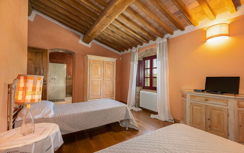 Villa Ferdinando: Furniture, Wall, Wood, Interior Design, Bedroom, Bed, Flooring, Floor, Ceiling, Home