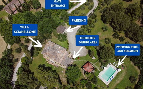 Villa Scianellone: Swimming Pool, Tree, Residential Area, Landscape, Bird'S-Eye View, Aerial Photography, Estate, Resort, Landscaping, Suburb