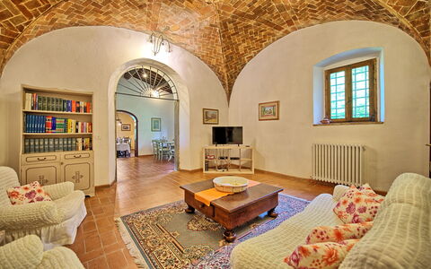 Villa Campogialli: Room, Property, Living Room, Interior Design, Building, Furniture, Architecture, Real Estate, House, Ceiling